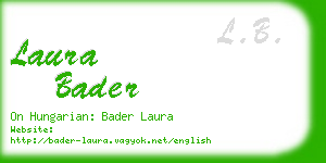 laura bader business card